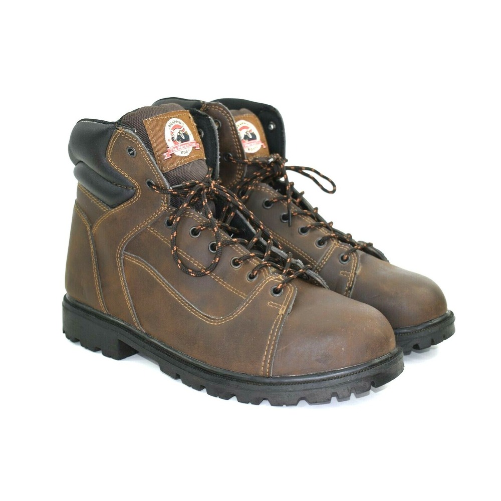 Brahma Rambler Men's Brown Steel Toe Work Boots Lace Up Size 12